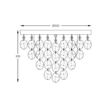 Zuma Line - Virsapmetuma lustra 8xE14/40W/230V sudraba