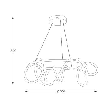 Zuma Line - LED Lustra ar auklu LED/58W/230V 3000/4000/6000K melna