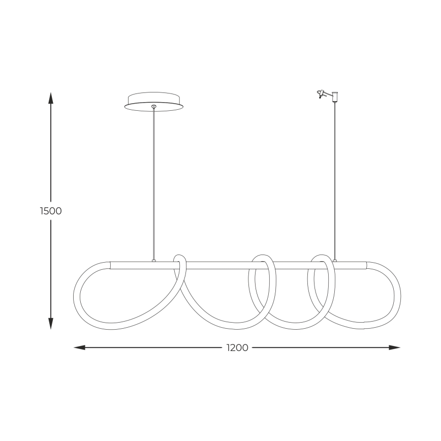 Zuma Line - LED Lustra ar auklu LED/45W/230V 3000/4000/6000K zelta