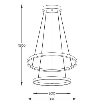 Zuma Line - LED Lustra ar auklu LED/60W/230V 3000/4000/6000K d. 80 cm zelta