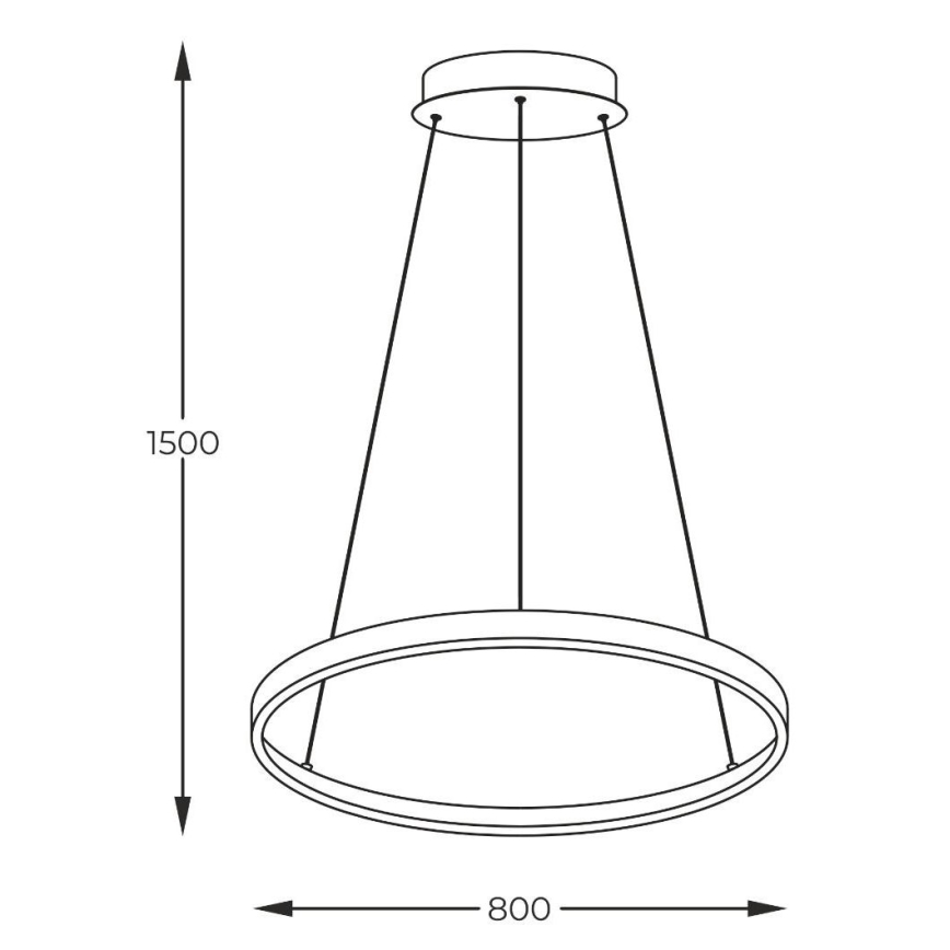 Zuma Line - LED Lustra ar auklu LED/36W/230V 3000/4000/6000K d. 80 cm zelta