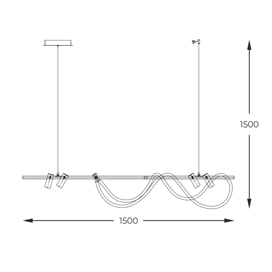 Zuma Line - LED Aptumšojama lustra ar auklu LED/60W + LED/7,5W/230V 2700-6000K melna/zelta + tālvadības pults