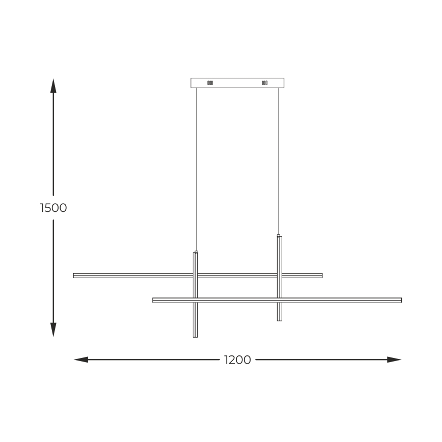 Zuma Line - LED Lustra ar auklu LED/42W/230V 3000/4000/6000K zelta