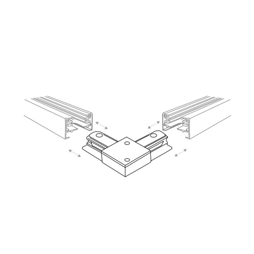 Zuma Line - Starmetis sliežu sistēmai 8xGU10/10W/230V melna + sliedes piederumi