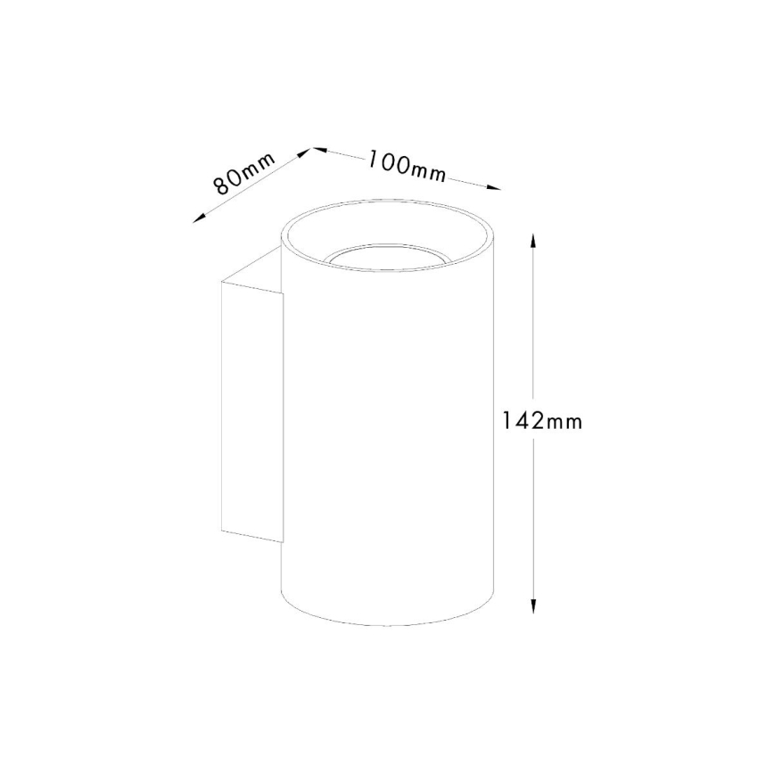 Zuma Line - Sienas lampa 2xGU10/50W/230V balta