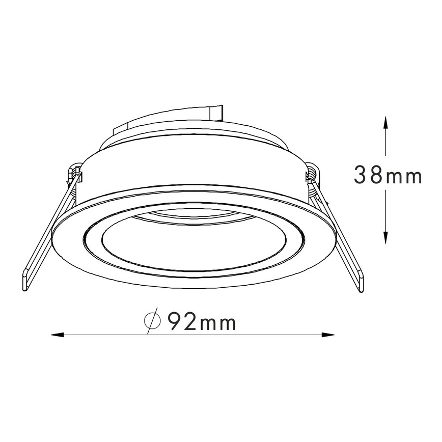 Zuma Line - Iegremdējams gaismeklis 1xGU10/50W/230V balts