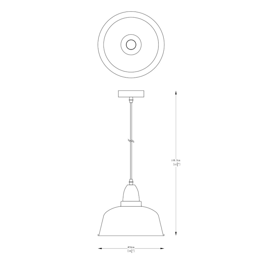 Zuma Line - Lustra ar auklu 1xE27/40W/230V melna