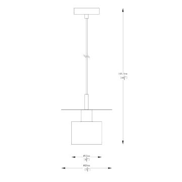 Zuma Line - Lustra ar auklu 1xE27/40W/230V zelta