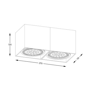 Zuma Line - Starmetis 2xGU10-ES111/15W/230V balta