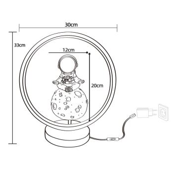 Zuma Line - LED Bērnu galda lampa LED/4W/230V astronauts/sveķi