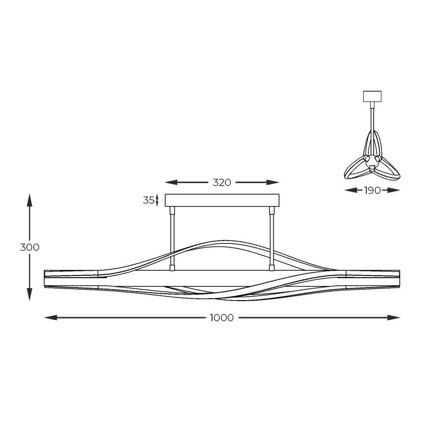 Zuma Line - LED Lustra ar stieni LED/30W/230V