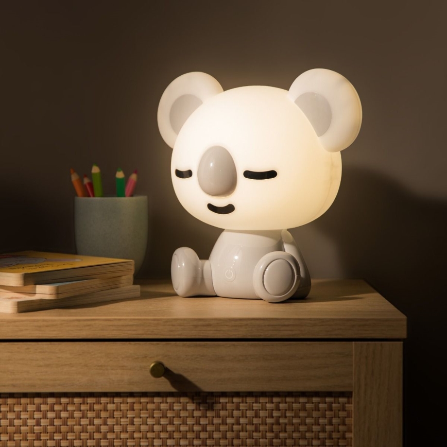 Zuma Line - LED Aptumšojama bērnu skārienvadāma galda lampa LED/3W/230V koala pelēka