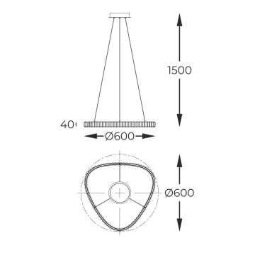 Zuma Line - LED Aptumšojama kristāla lustra ar auklu LED/25W/230V 2700-6000K + tālvadības pults