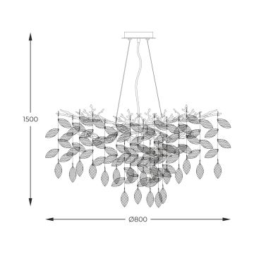 Zuma Line - Lustra ar auklu 10xG9/3,5W/230V zelta