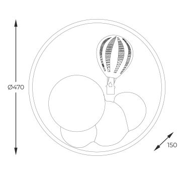 Zuma Line - LED Aptumšojama bērnu griestu lampa LED/42W/230V 3000/5700K zila