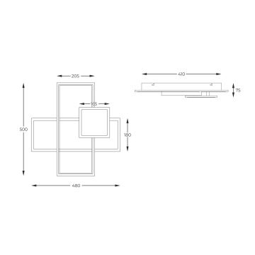 Zuma Line - LED Aptumšojama griestu lampa LED/46W/230V melna