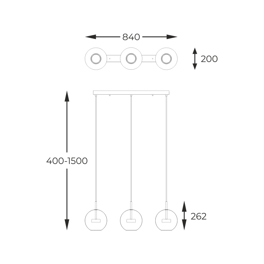 Zuma Line - LED Lustra ar auklu 3xLED/5W/230V sudraba