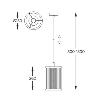 Zuma Line - Lustra ar auklu 1xE14/40W/230V sudraba