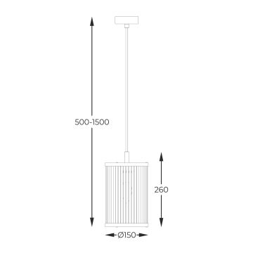 Zuma Line - Lustra ar auklu 1xE14/60W/230V melna