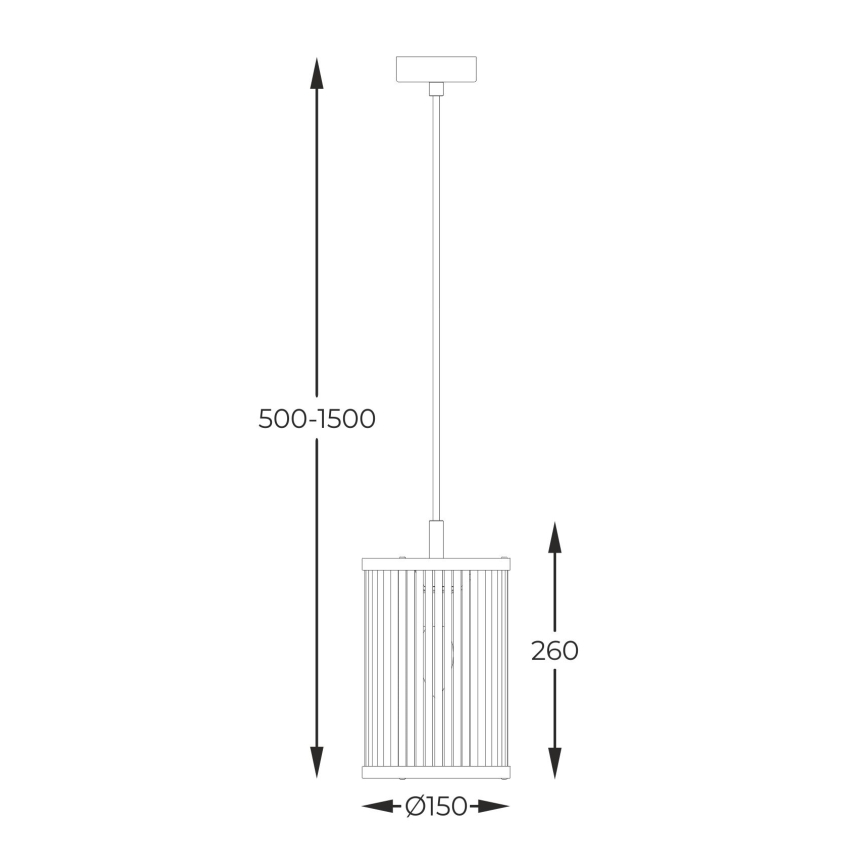 Zuma Line - Lustra ar auklu 1xE14/60W/230V melna