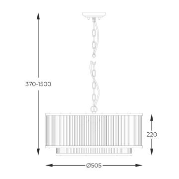 Zuma Line - Lustra ar ķēdi 6xE14/60W/230V melna