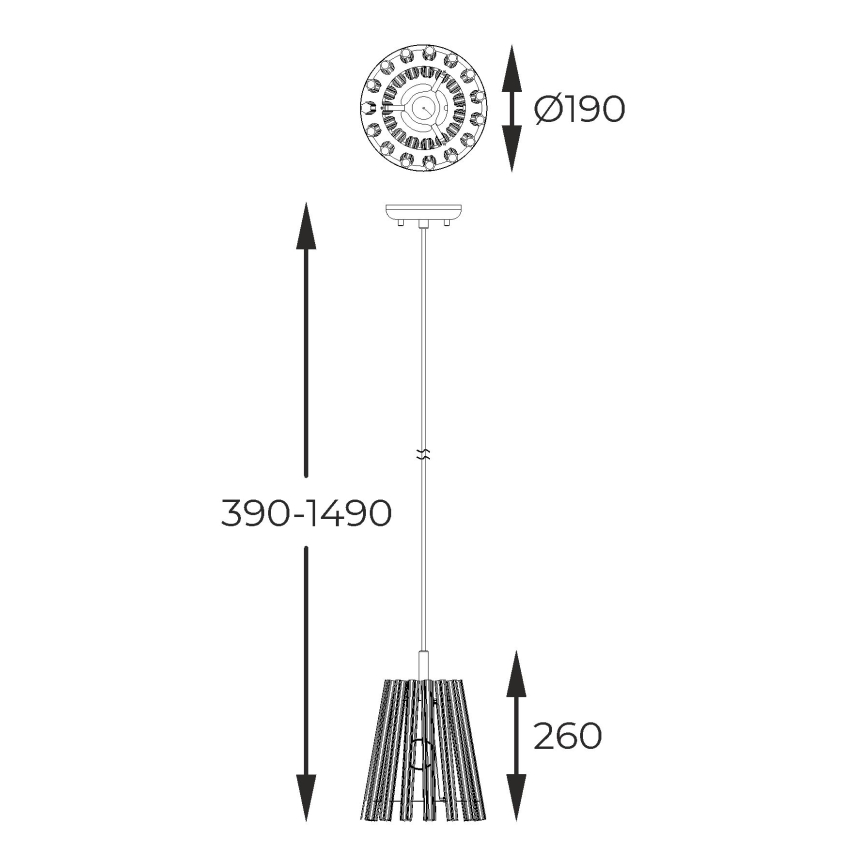 Zuma Line - Lustra ar auklu 1xE14/40W/230V zelta