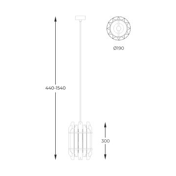 Zuma Line - Lustra ar auklu 1xE14/40W/230V zelta