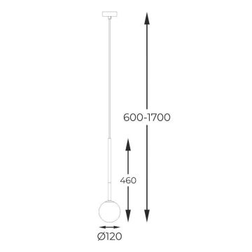 Zuma Line - Lustra ar auklu 1xG9/4W/230V melna