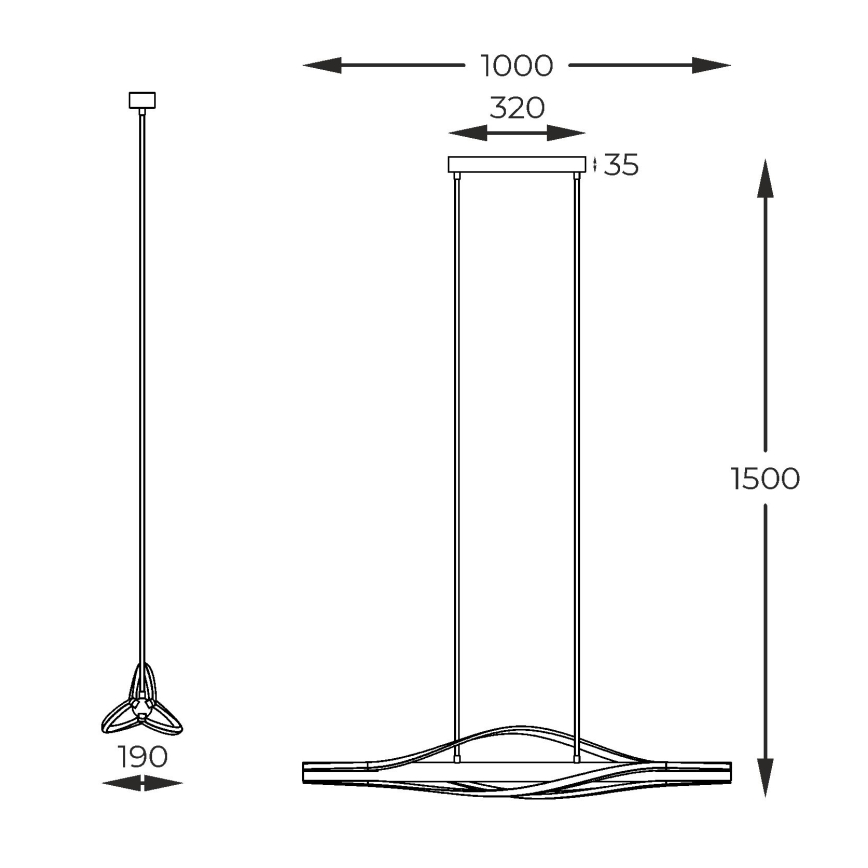 Zuma Line - LED Lustra ar auklu LED/30W/230V