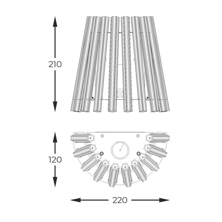 Zuma Line - Sienas lampa 1xE14/40W/230V zelta