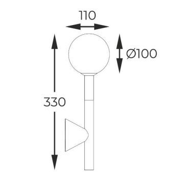 Zuma Line - Sienas lampa 1xG9/4W/230V melna