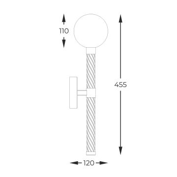 Zuma Line - Sienas lampa 1xG9/6W/230V misiņš